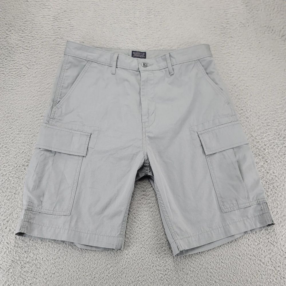 Levi's‎ Shorts Mens 36* Gray Carrier Cargo 9" Flat Front Outdoors Pockets